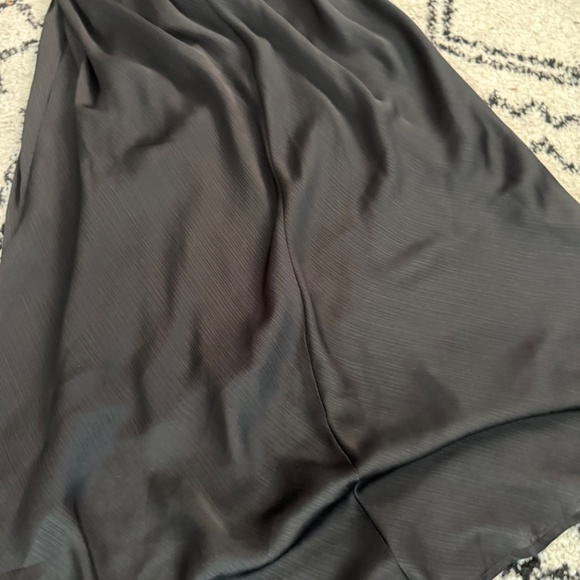 Free People Nothing Better Ruched Midi Slip Dress  XL Black New - Picture 14 of 15